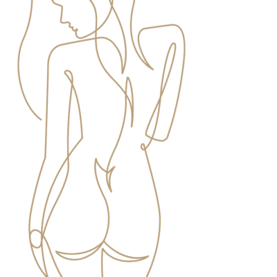 Silhouette von der Rückseite einer Frau