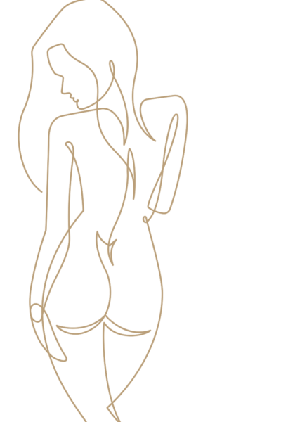 Silhouette von der Rückseite einer Frau
